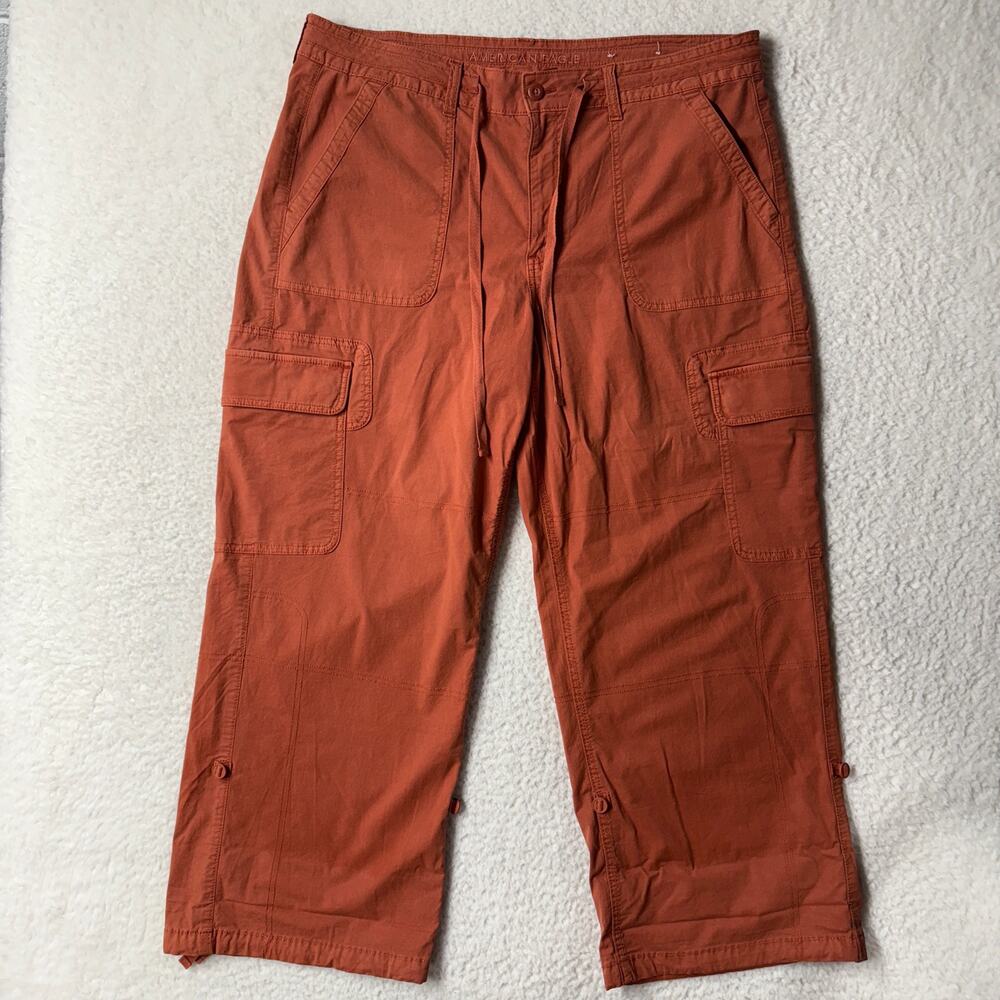 American Eagle Womens Sz 18 Short Snappy Stretch Convertible Baggy Cargo Jogger